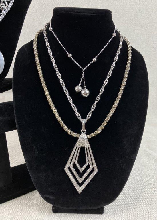 Silver-tone Necklaces and Bracelets Including Monet - 2
