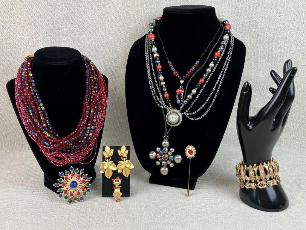 Costume Jewelry Assortment Including Trifari and Sarah Coventry (1 of 14)