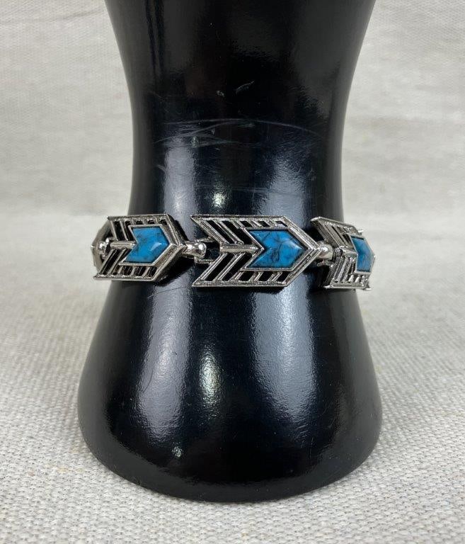 Turquoise-Toned Costume Jewelry Assortment Including Avon - 5