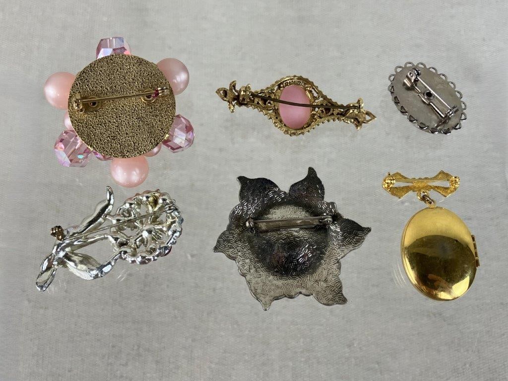 Pink Costume Jewelry Assortment Including Florenza - 10