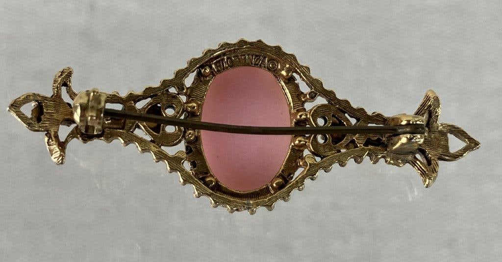 Pink Costume Jewelry Assortment Including Florenza - 12