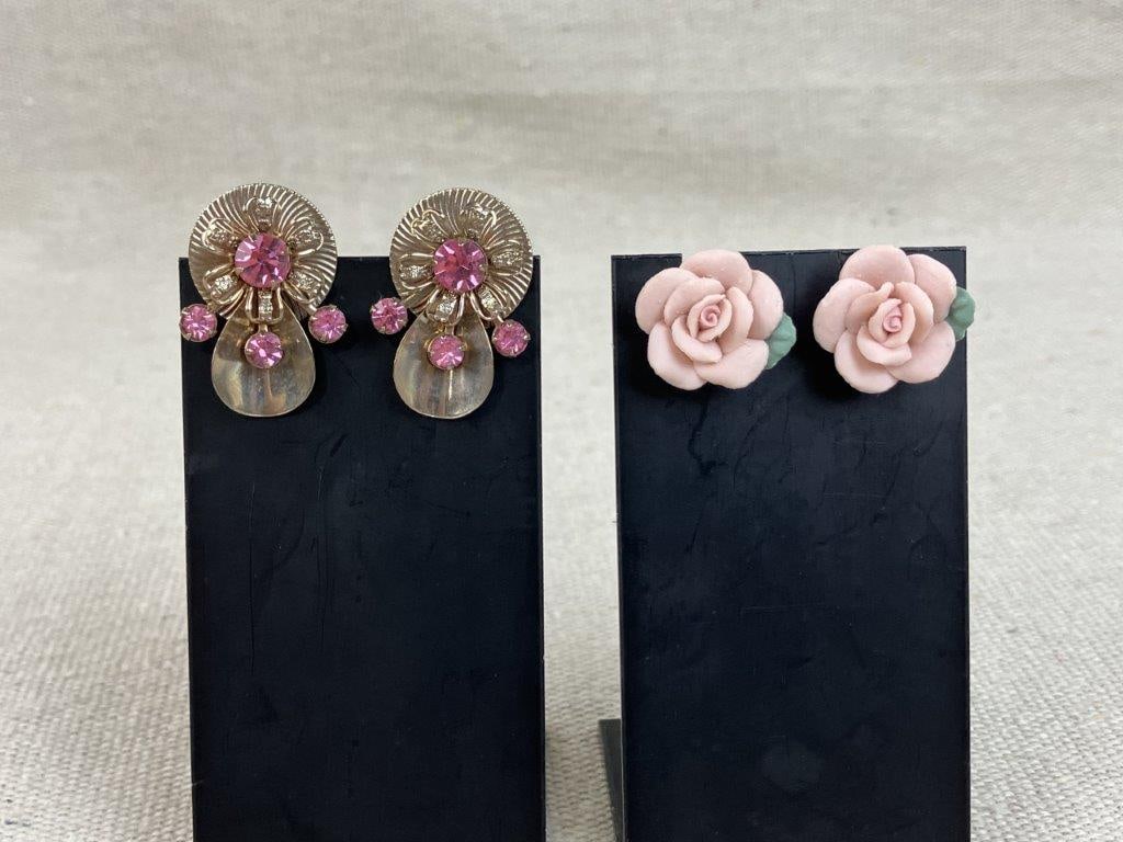 Pink Costume Jewelry Assortment Including Florenza - 4