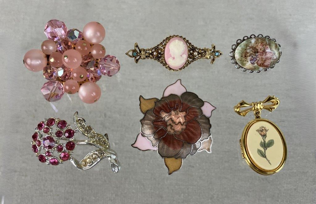 Pink Costume Jewelry Assortment Including Florenza - 9