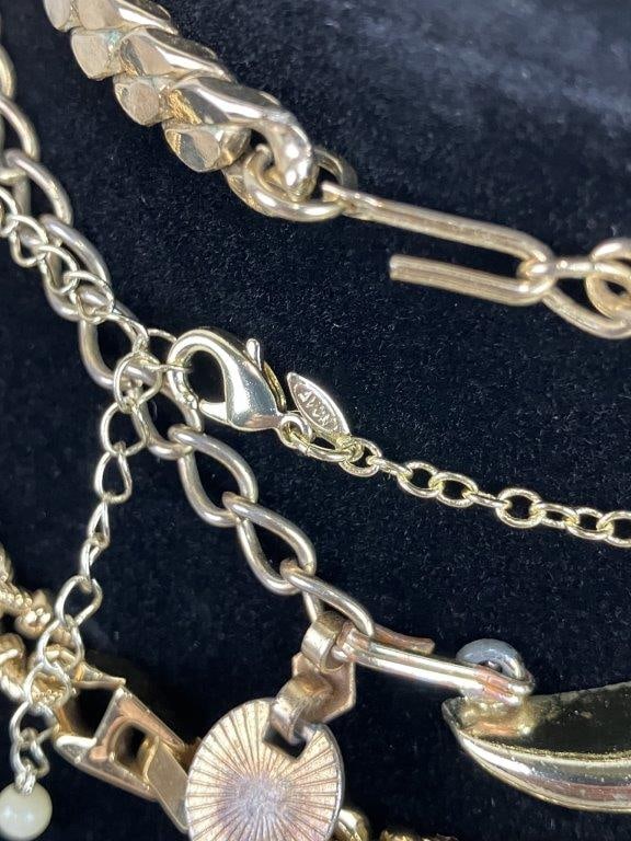 Gold Tone Vintage Costume Jewelry Assortment - 9