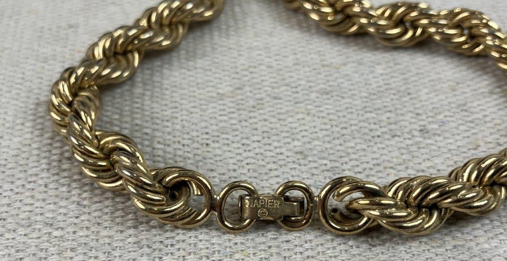 Gold Tone Costume Jewelry Assortment Including Napier and Hobe - 3