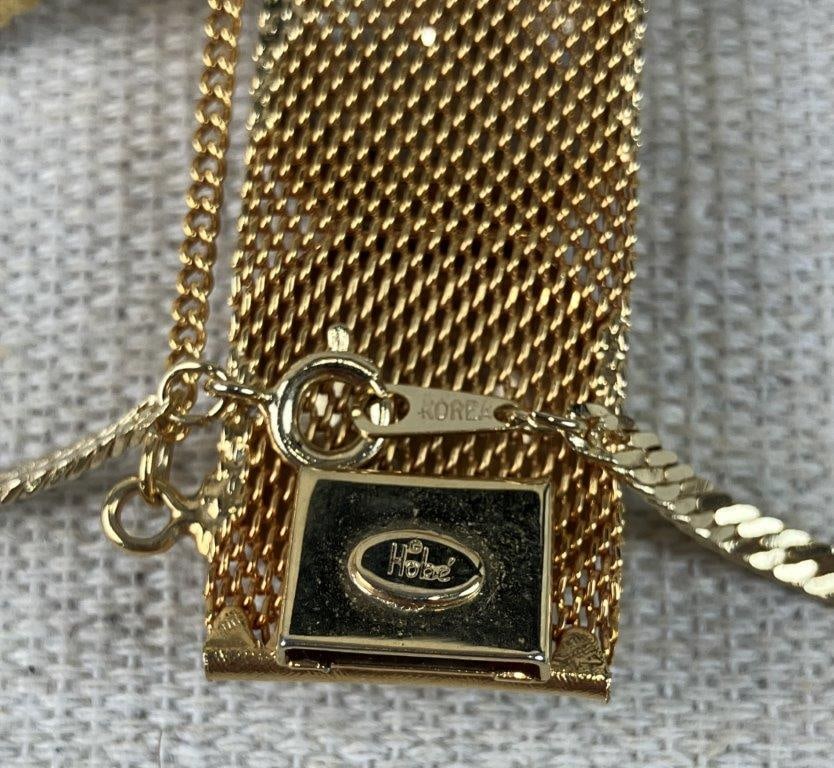 Gold Tone Costume Jewelry Assortment Including Napier and Hobe - 6