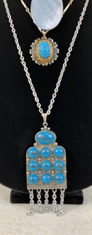 Turquoise-Toned Jewelry Assortment Including Sarah Coventry - 12
