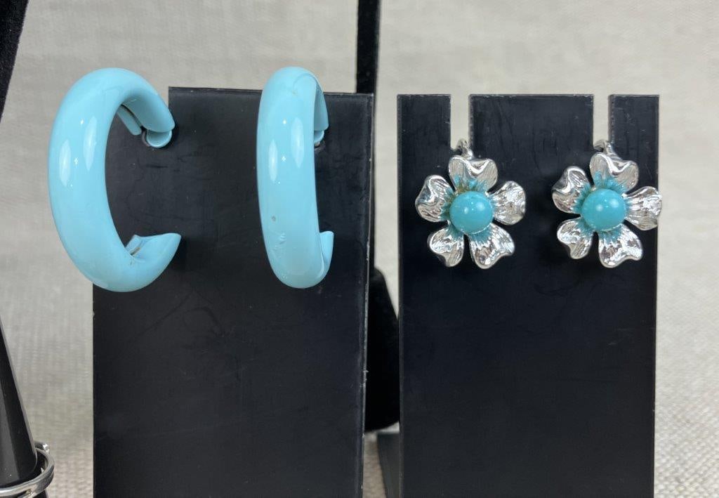 Turquoise-Toned Jewelry Assortment Including Sarah Coventry - 4