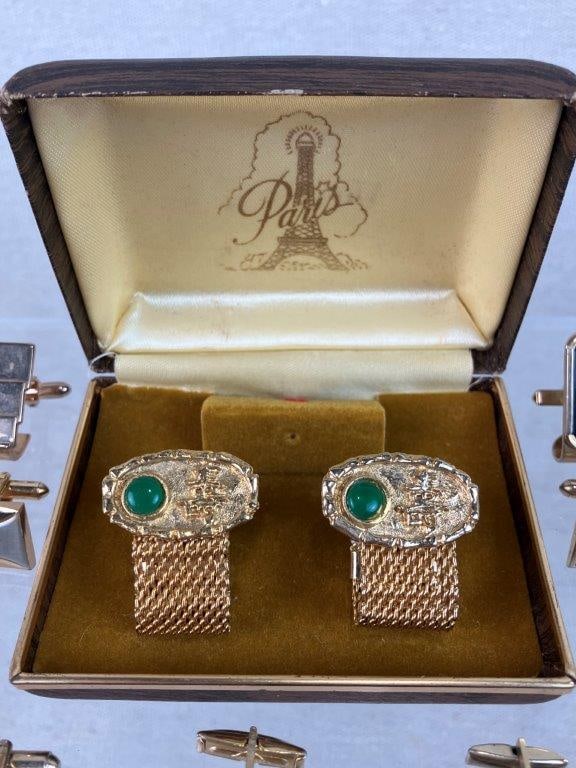 Vintage Men's Gold-Tone Cufflink Collection - 2