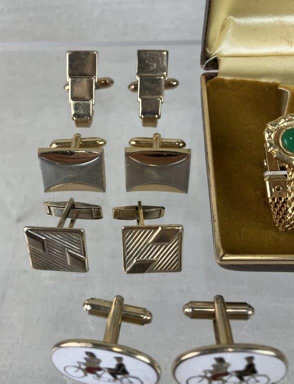 Vintage Men's Gold-Tone Cufflink Collection - 4