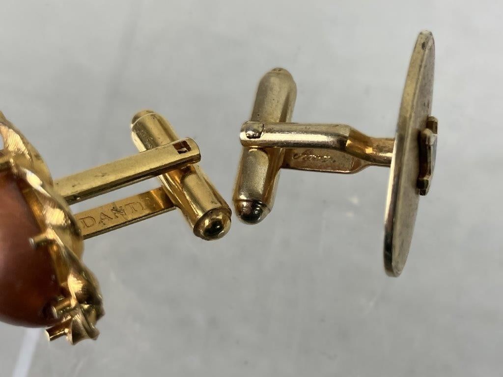 Men's Vintage Cufflinks and Tie Clips - 10