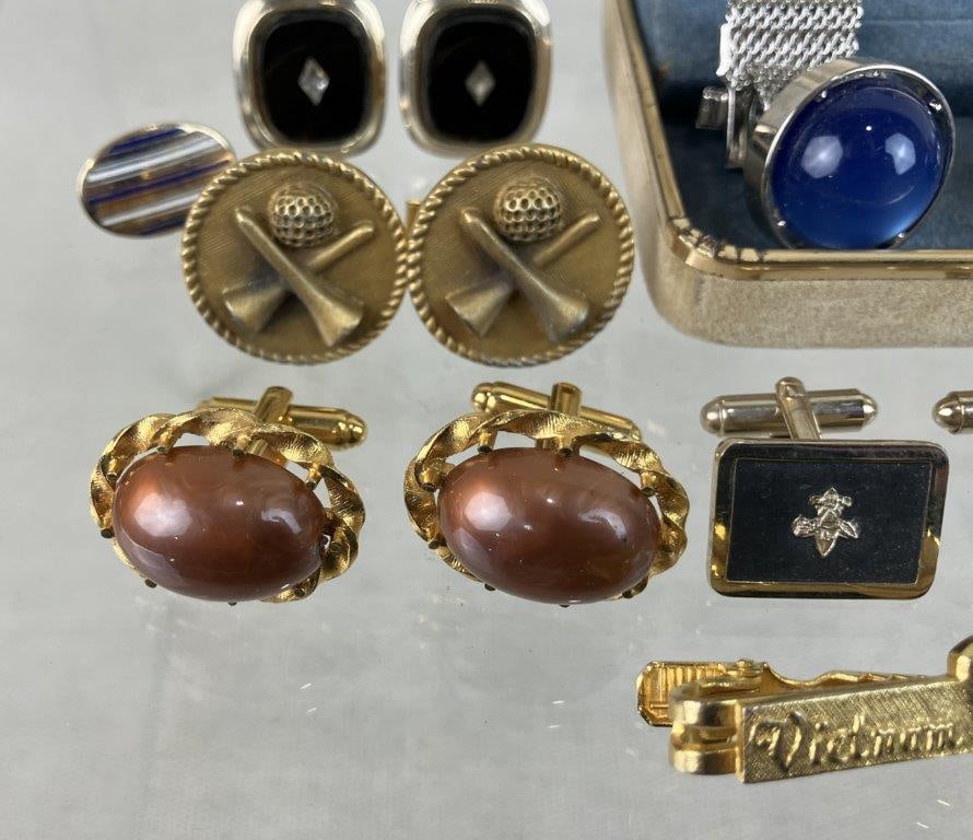 Men's Vintage Cufflinks and Tie Clips - 2