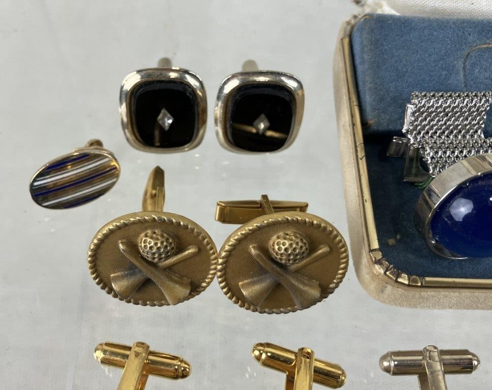 Men's Vintage Cufflinks and Tie Clips - 3