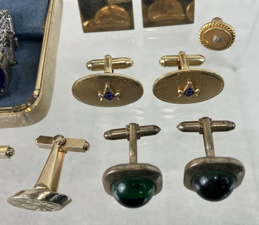 Men's Vintage Cufflinks and Tie Clips - 6