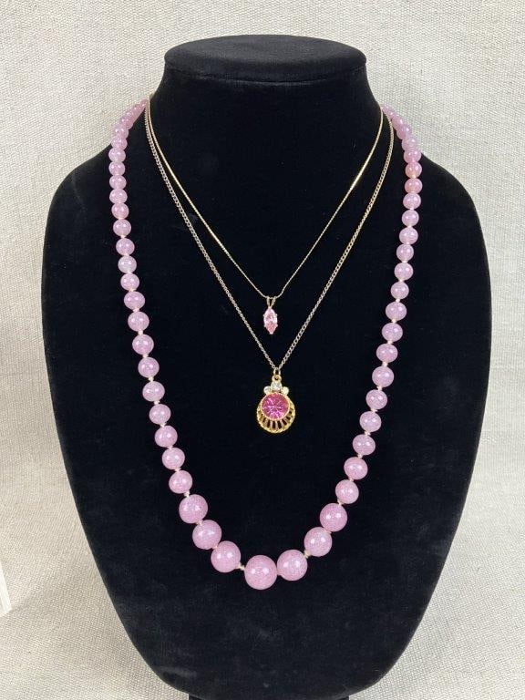 Pink Themed Costume Jewelry Assortment Including Sarah Coventry - 2