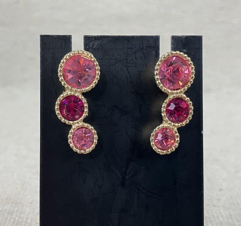 Pink Themed Costume Jewelry Assortment Including Sarah Coventry - 4