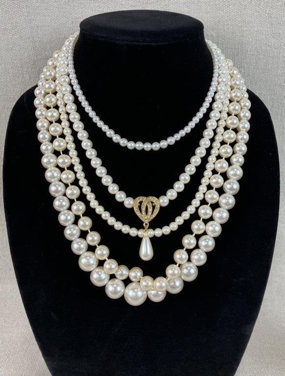 Vintage Faux Pearl Jewelry Assortment - 2