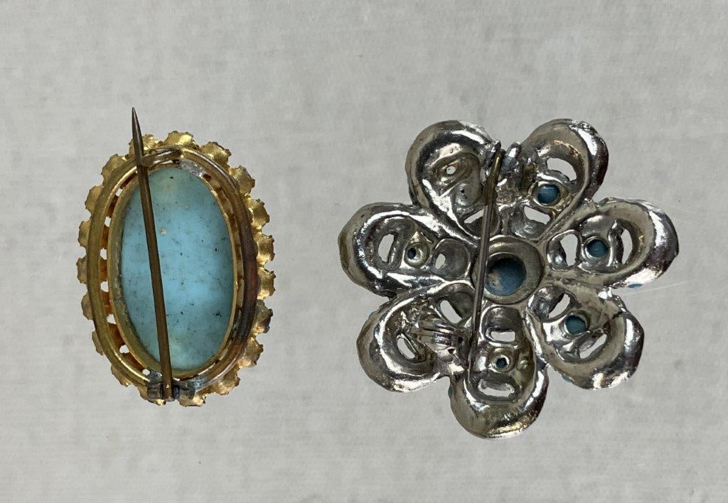 Turquoise-Toned Costume Jewelry Assortment Including Sarah Coventry - 14