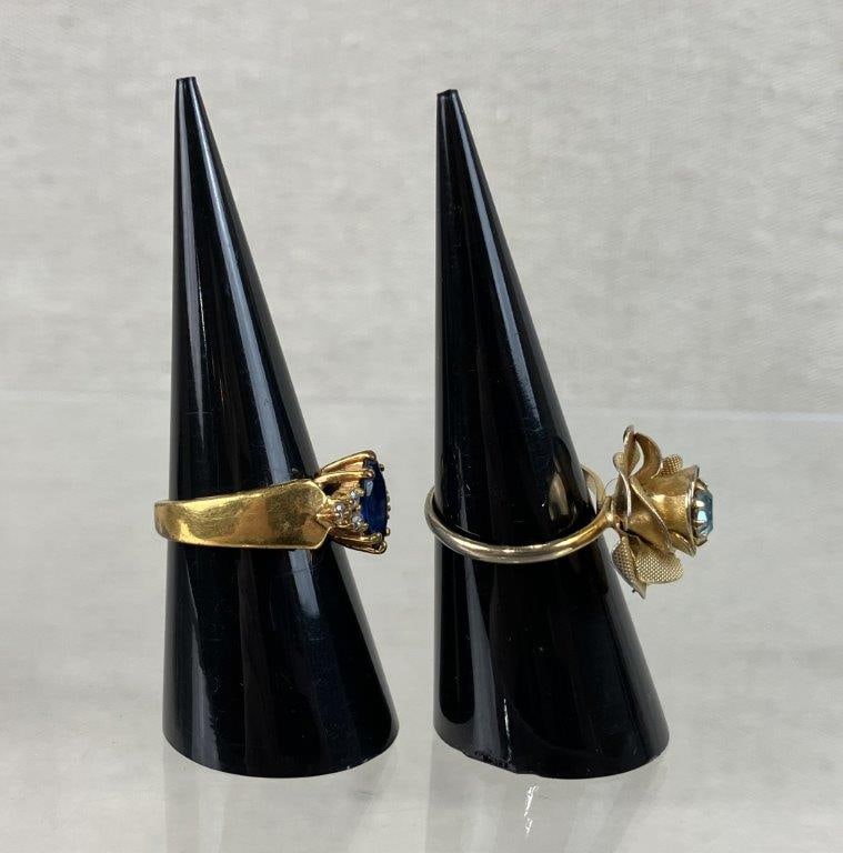 Blue and Gold-tone Jewelry Assortment Including Trifari and Sarah Coventry - 13