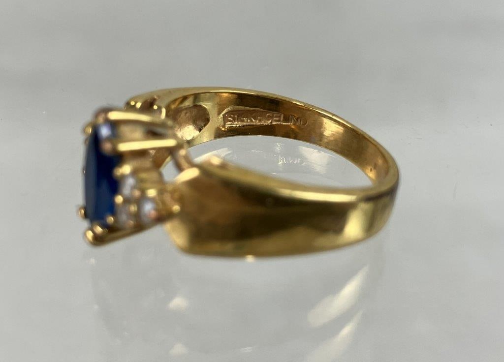 Blue and Gold-tone Jewelry Assortment Including Trifari and Sarah Coventry - 15