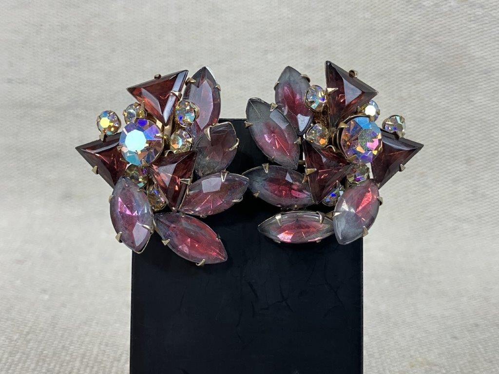 Assortment of Purple Tone Costume Jewelry Including Sarah Coventry - 9