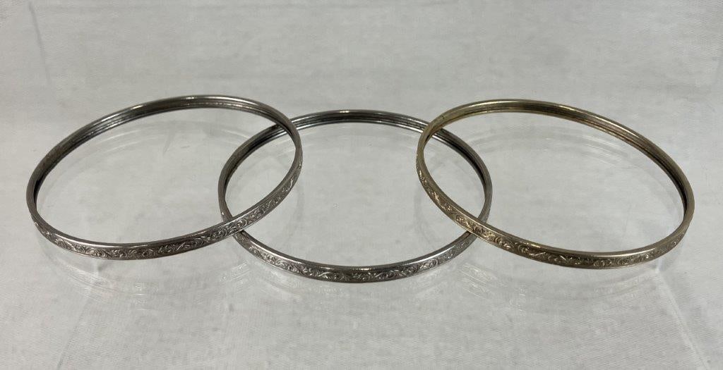 Mixed Metal Bangle Assortment - 2
