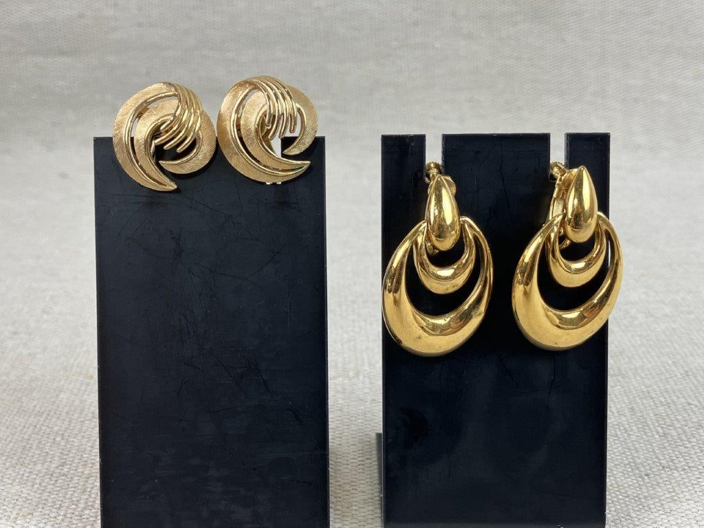 Gold-Tone Jewelry Assortment Including Trifari, Monet, and Avon - 4