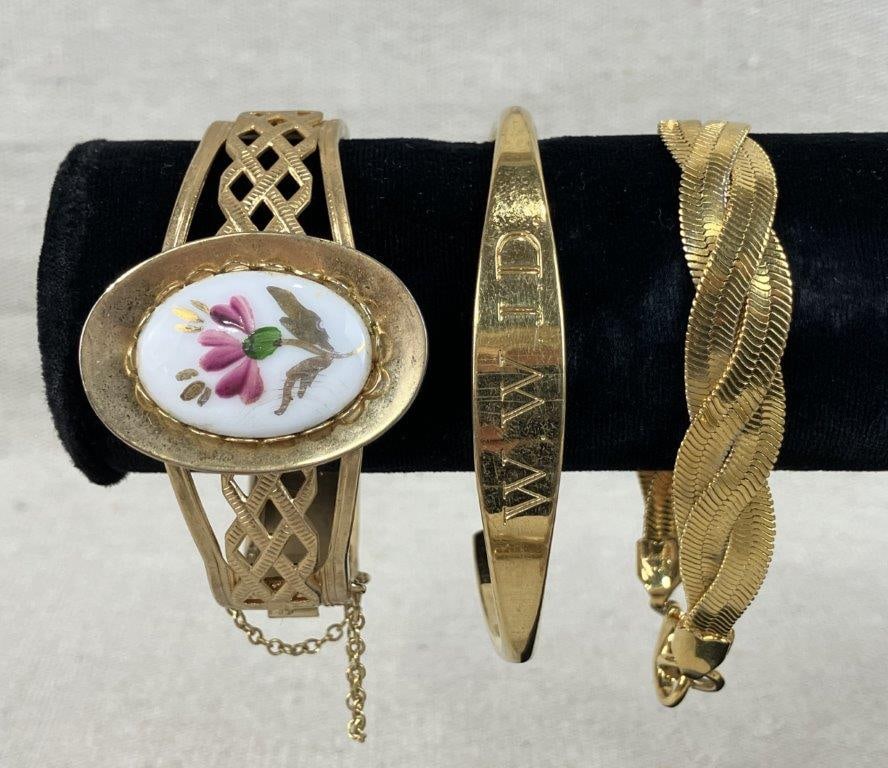 Gold-Tone Jewelry Assortment Including Trifari, Monet, and Avon - 6