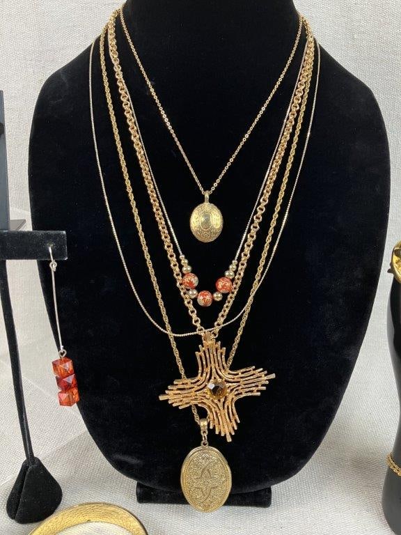 Vintage Gold-Tone Jewelry Assortment Including Sarah Coventry and Monet - 2