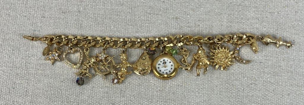 Kirks Folly Charm Bracelet Wrist Watch - 2
