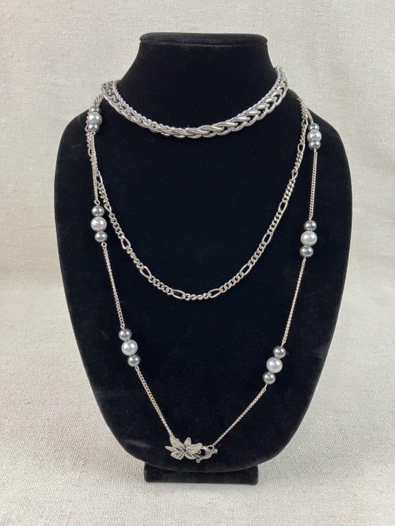 Vintage Silver-Tone Jewelry Including Bradley Watch Pendant - 13