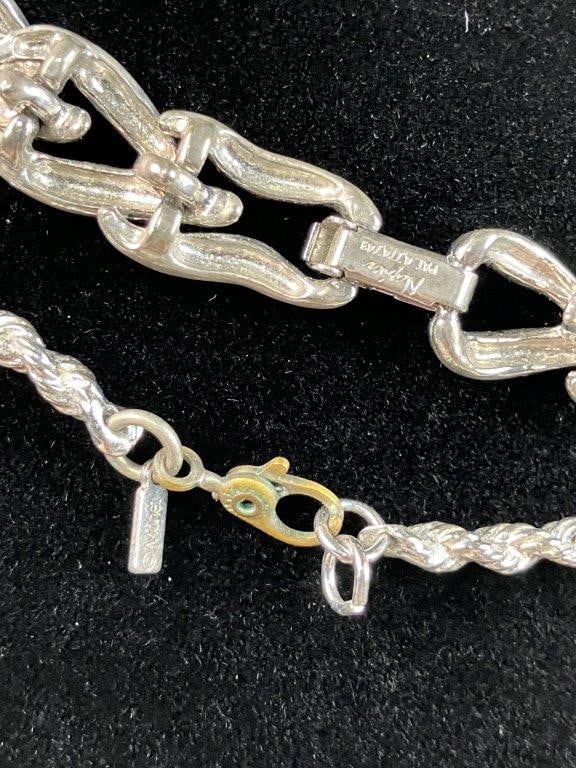 Vintage Silver-Tone Jewelry Including Bradley Watch Pendant - 16