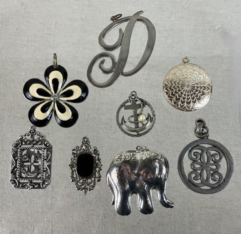 Vintage Silver-Tone Jewelry Including Bradley Watch Pendant - 20
