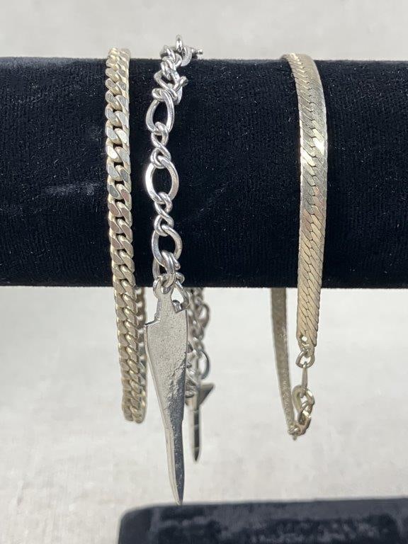 Vintage Silver-Tone Jewelry Including Bradley Watch Pendant - 5