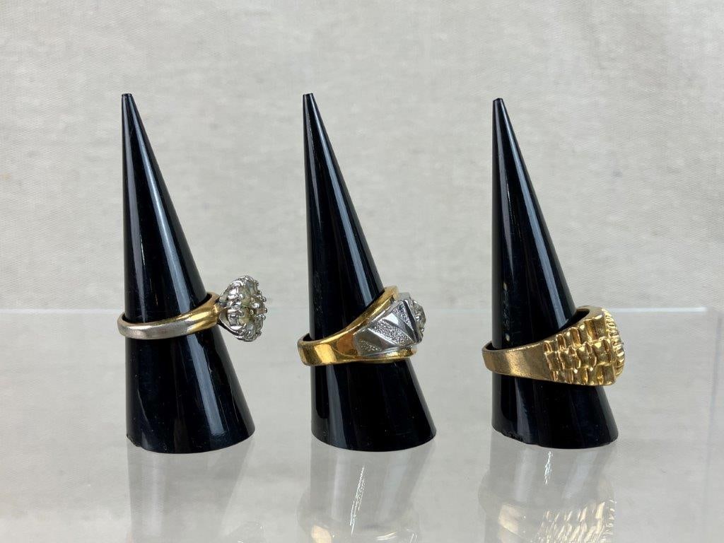 Assortment of Gold-tone Necklaces and Rings Including Avon and Sarah Coventry - 17