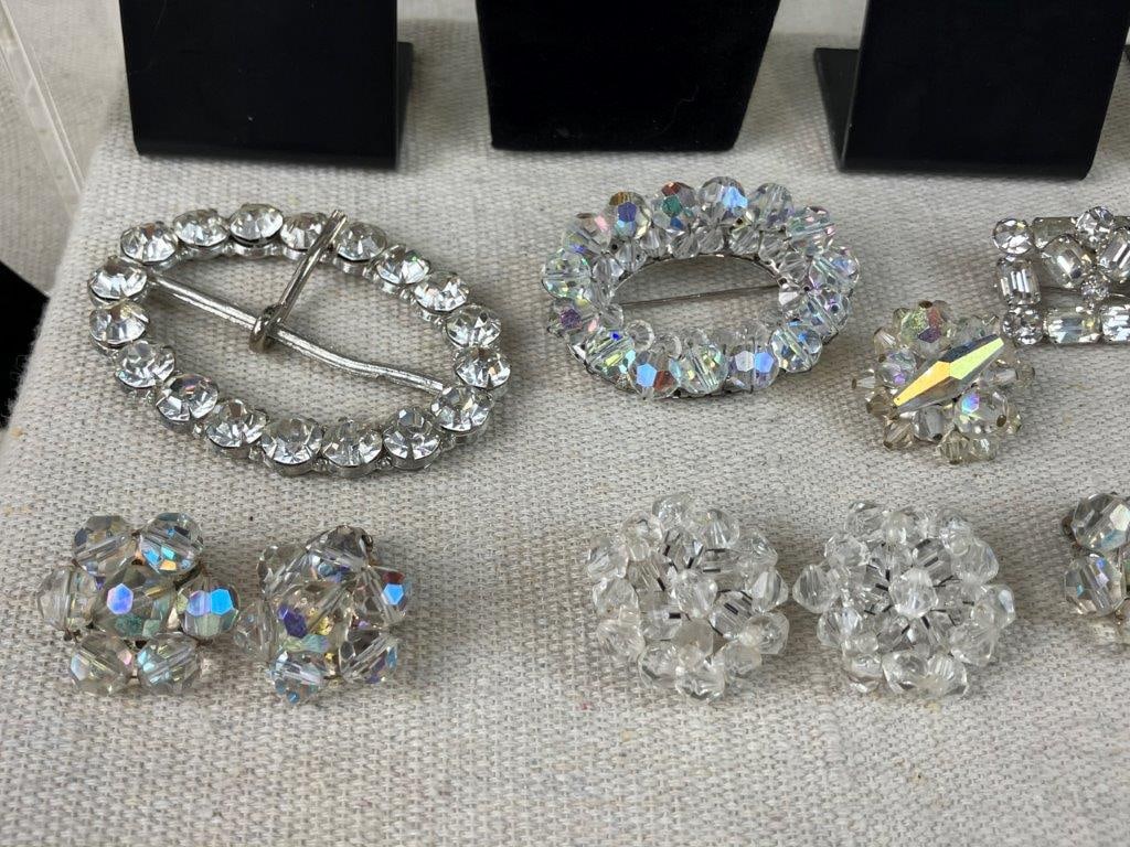 Vintage Rhinestone Jewelry Assortment - 12