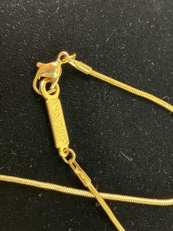 Assortment of Gold-tone Costume Jewelry Including Napier - 4