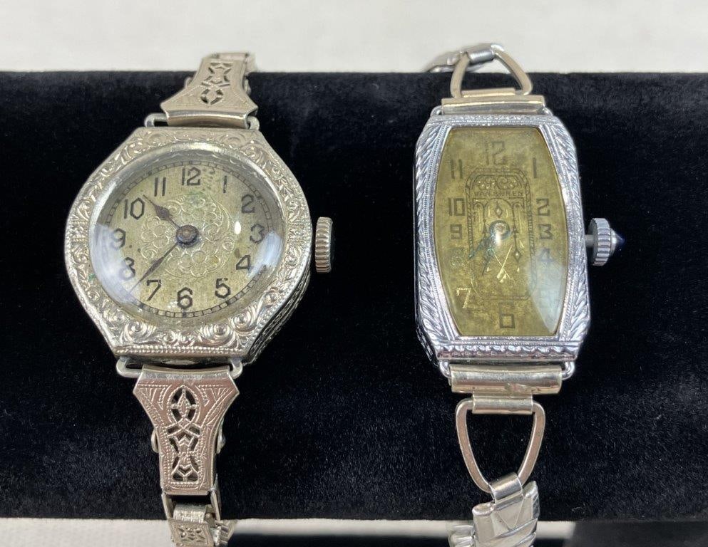 Luxury Wristwatch Assortment Including Bulova Art Deco and Langendorf - 3