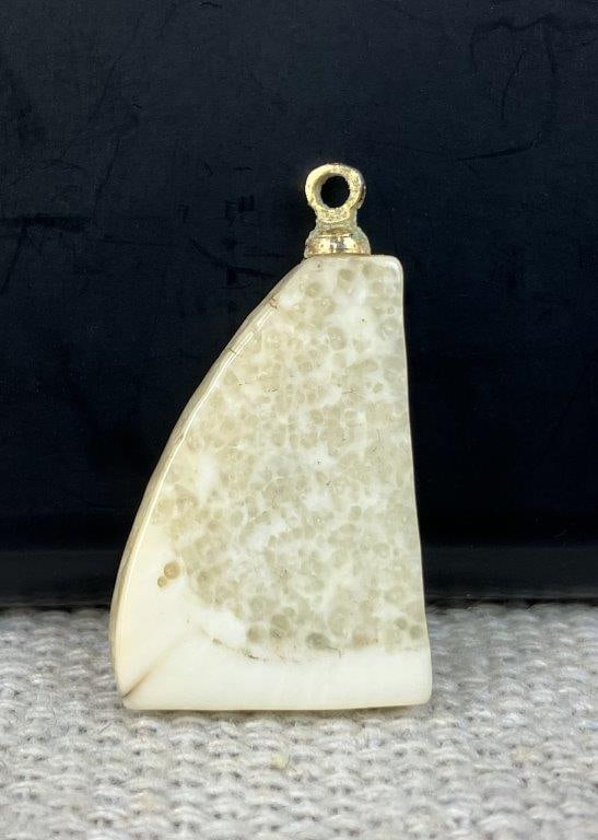 Scrimshaw Pendant with Sterling Silver Jewelry - 11