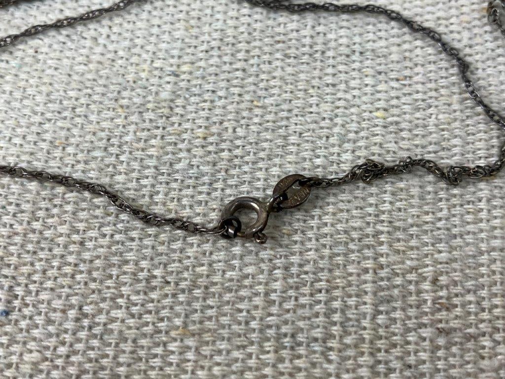 Avon Sterling Silver Blue Topaz Necklace and Earrings - 5