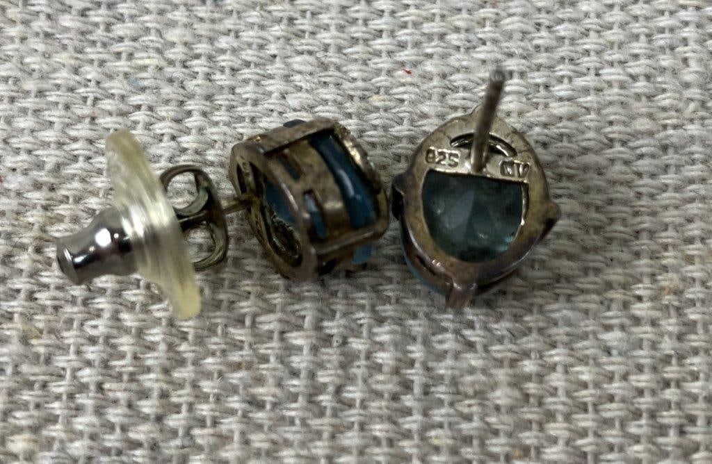 Avon Sterling Silver Blue Topaz Necklace and Earrings - 8