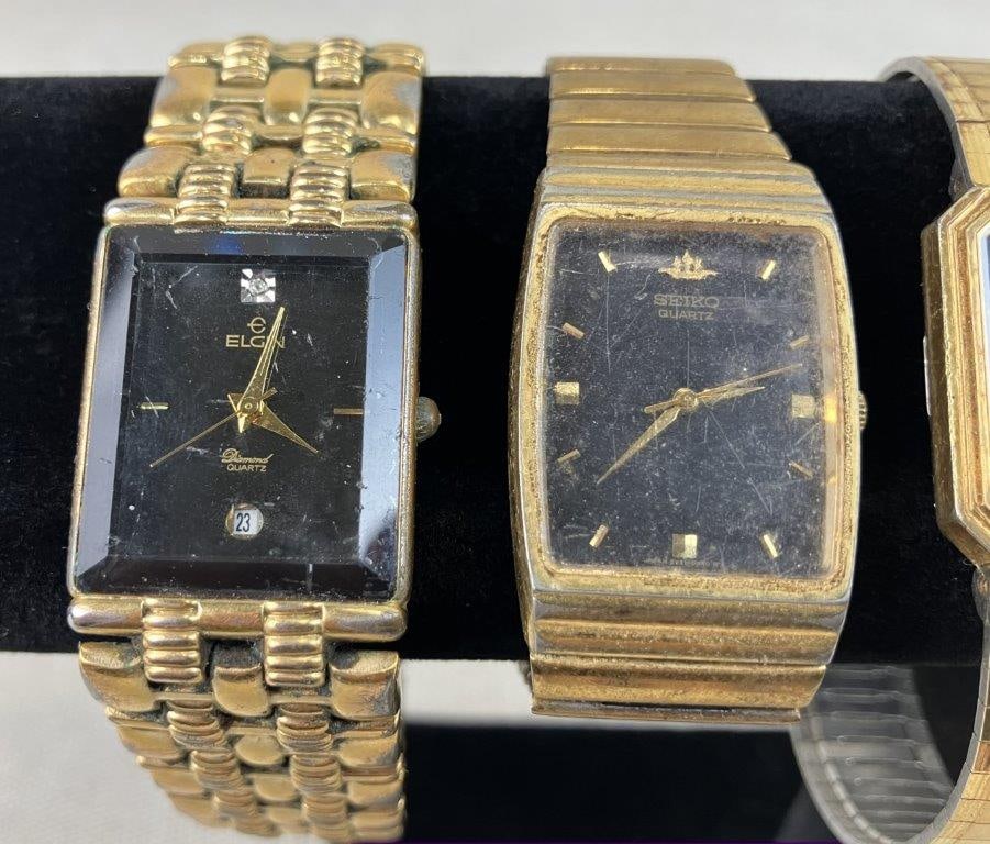Men's Luxury Wristwatch Assortment Including Bulova and Elgin - 3