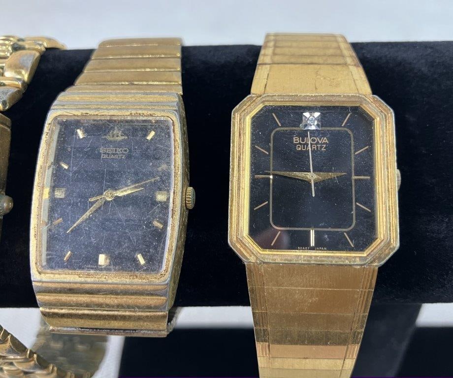 Men's Luxury Wristwatch Assortment Including Bulova and Elgin - 4