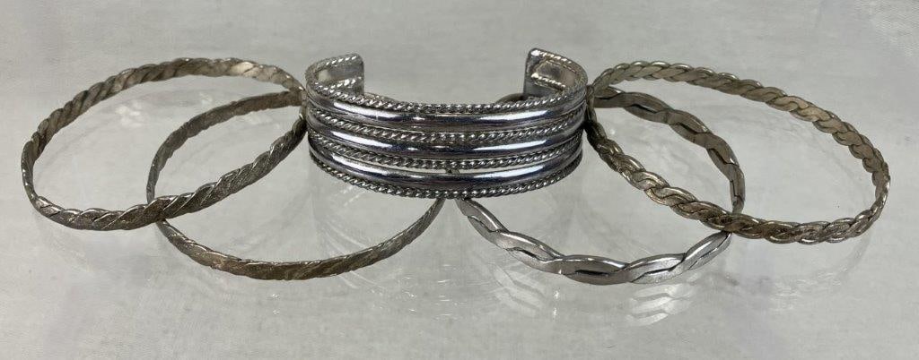 Mexican Sterling Silver Bangle Bracelets (1 of 5)