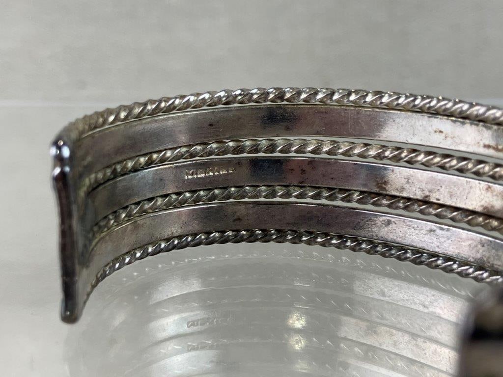 Mexican Sterling Silver Bangle Bracelets - 5