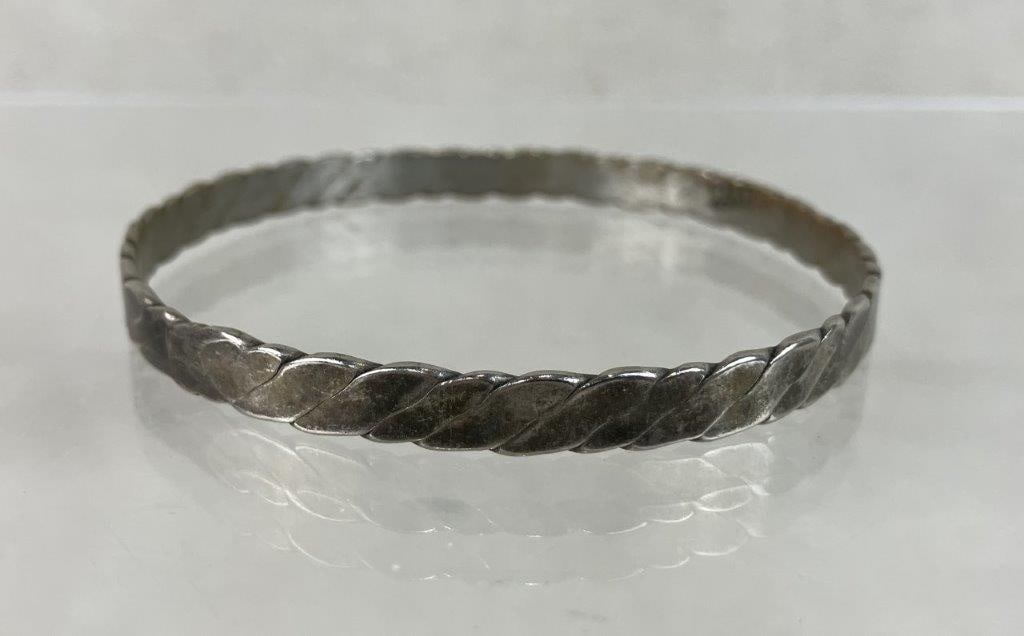 Laton Mexico Sterling Silver Bangle Bracelets - 4