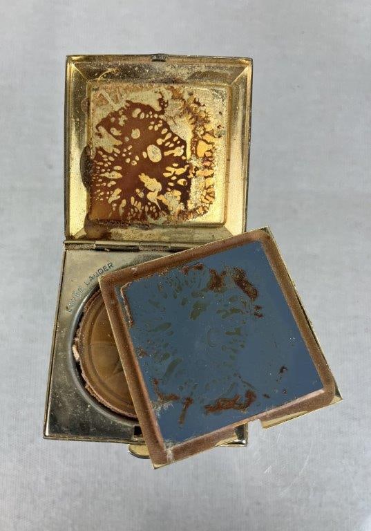 Lapis Lazuli Pill Box and Vintage Compact Assortment - 10