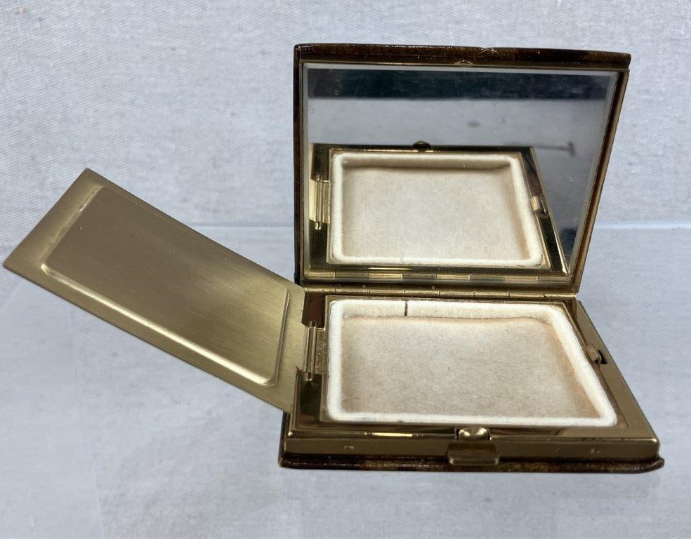 Lapis Lazuli Pill Box and Vintage Compact Assortment - 4