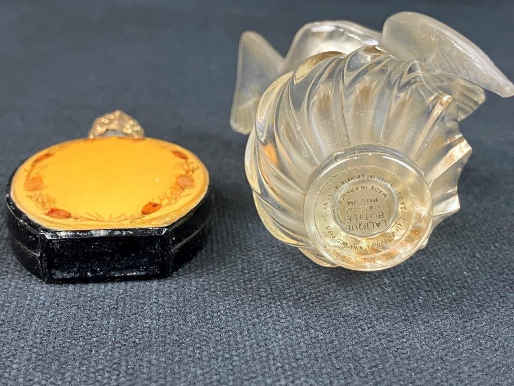 Vintage Perfume Bottles Including Lalique Art Glass - 10