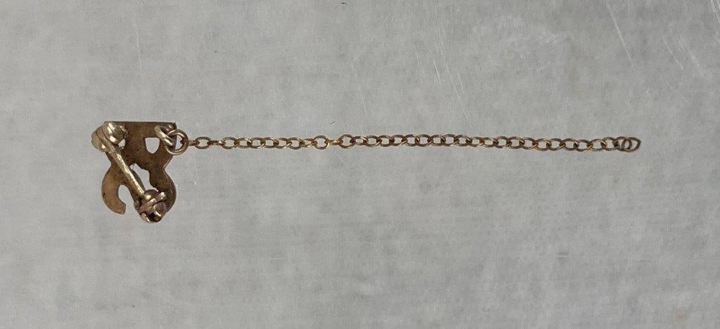 20th Century 18K Gold Ring with 14K Gold Charm - 8